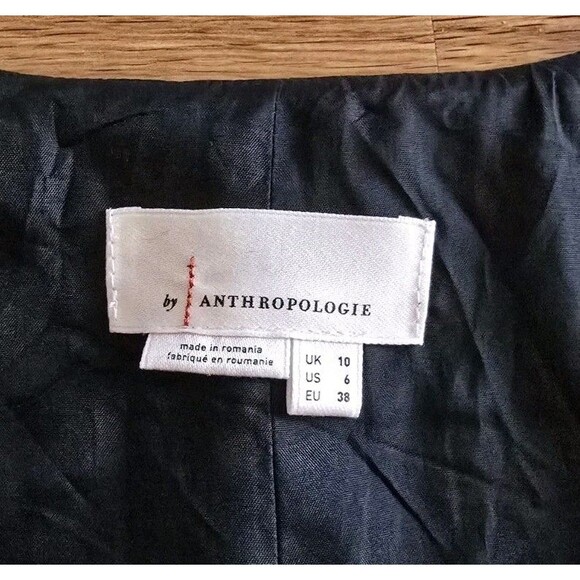 Anthropologie Women's Size 6 Black Three Button Up Vest - Picture 2 of 9
